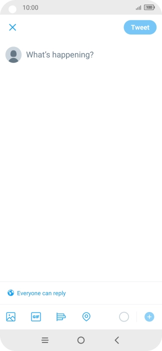 Press the text input field.