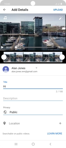 Key in the required text and press UPLOAD.