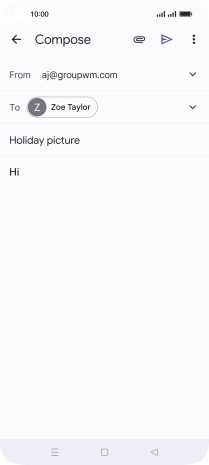Write the required text and press the send icon.