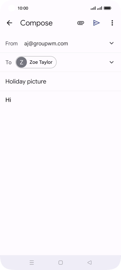 Write the required text and press the send icon.