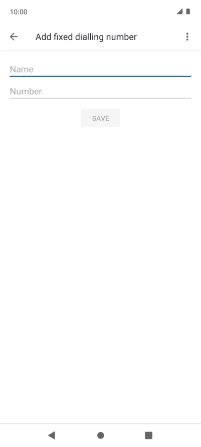 Press Name and key in the required name.