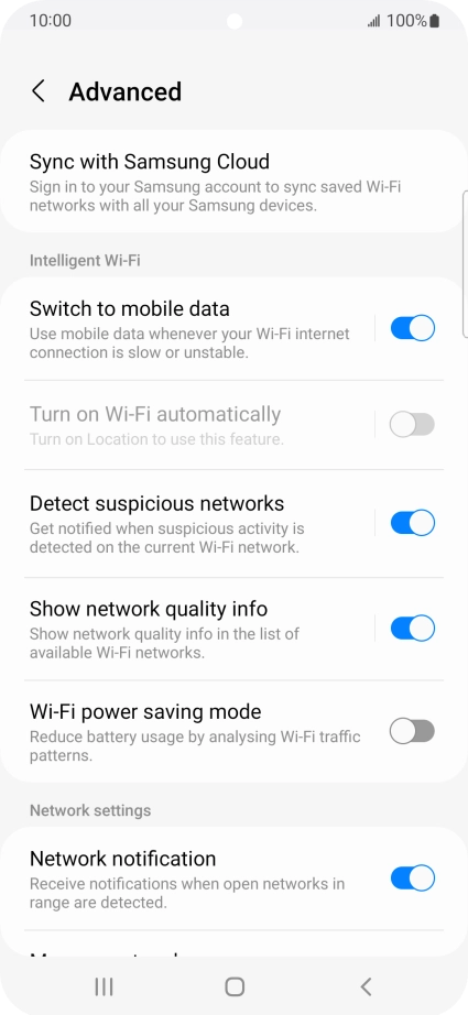 Press the indicator next to 