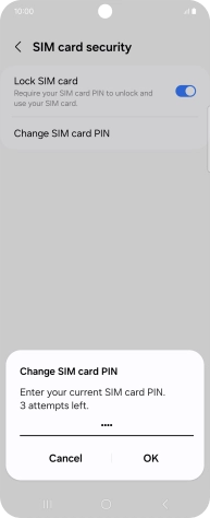Key in your current PIN and press OK.