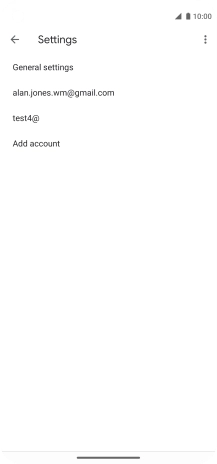 Press the required email account.