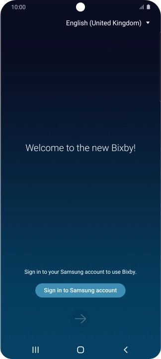 Press Sign in to Samsung account.