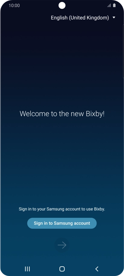 Press Sign in to Samsung account.