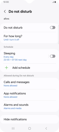 Press the indicator next to 