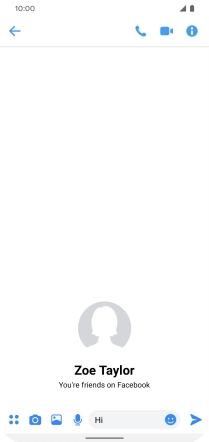 Write the required message and press the send icon.