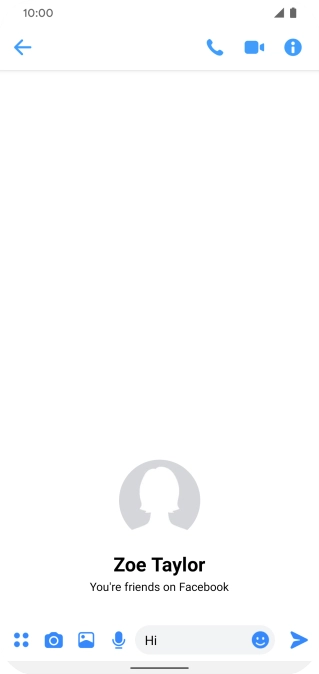 Write the required message and press the send icon.