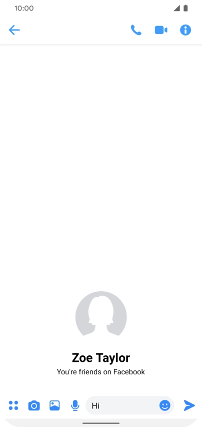 Write the required message and press the send icon.