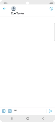 Write the required message and press the send icon.