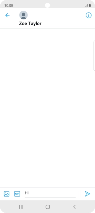 Write the required message and press the send icon.
