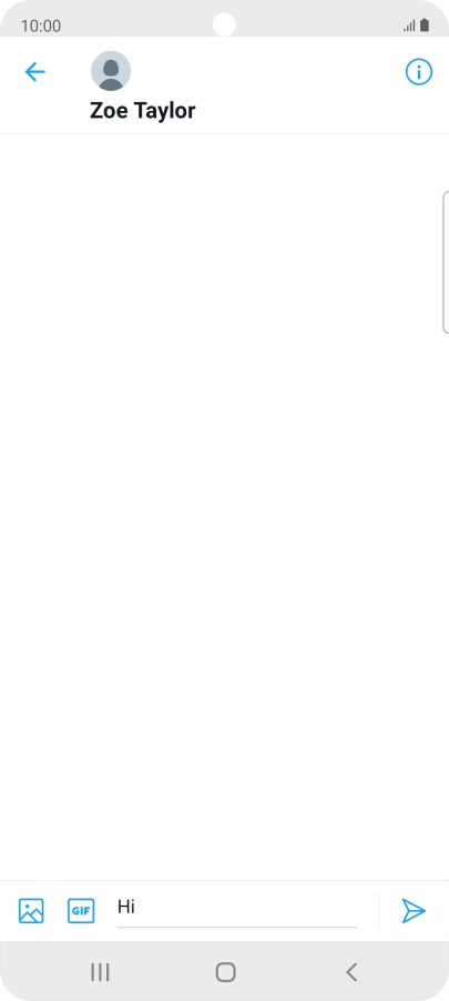 Write the required message and press the send icon.