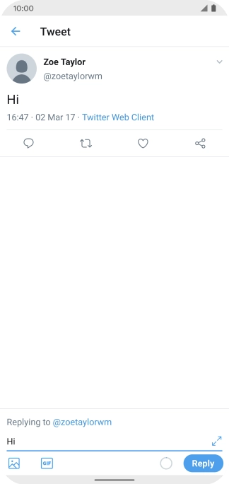 Write your reply and press Reply.