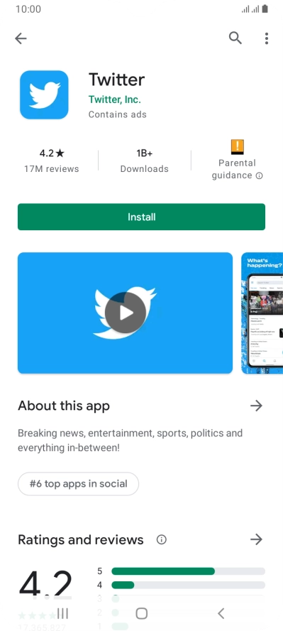 Press Install and follow the instructions on the screen to install the app.