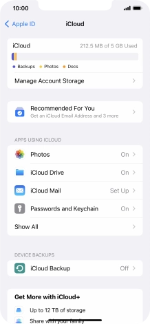 Press iCloud Drive.