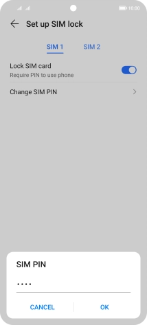 Key in a new four-digit PIN and press OK.