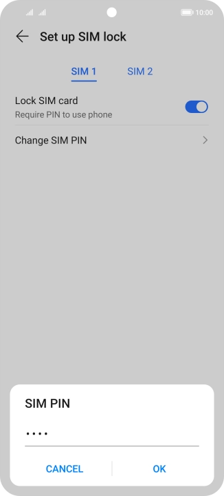 Key in a new four-digit PIN and press OK.