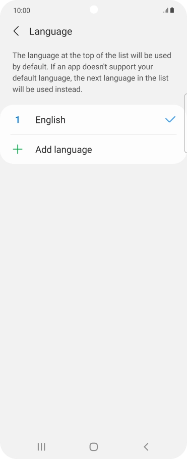 Press Add language.