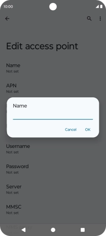 Key in Vodafone MMS and press OK.
