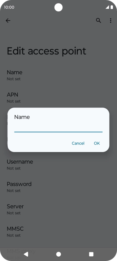 Key in Vodafone MMS and press OK.