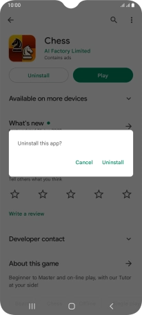 Press Uninstall.