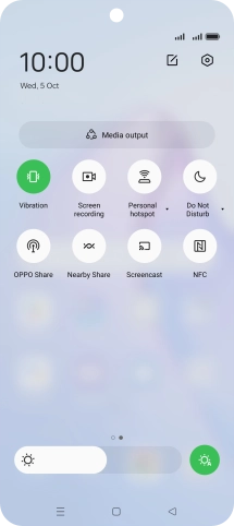 Press NFC to turn the function on or off.
