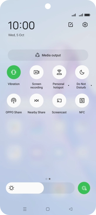 Press NFC to turn the function on or off.