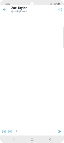 Write the required message and press the send icon.