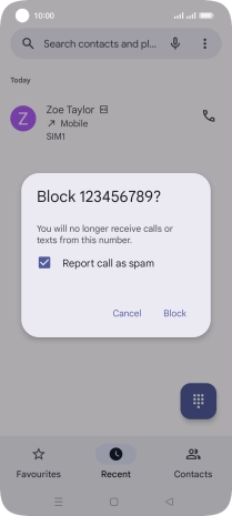 To report the number as spam, press Report call as spam.