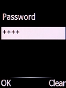 Key in your barring password and press the Left selection key. The default barring password is 1919.