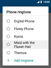 Select the required ring tone.