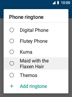Select the required ring tone.