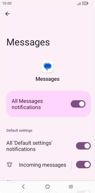 Press the indicator next to 
