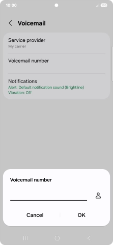 Key in +447836121121 and press OK.