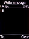 Key in the required text and press the Left selection key.
