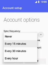 Select the required setting.