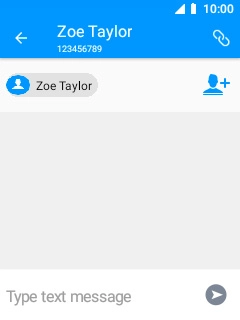 Select the text input field and write the text for your text message.