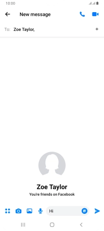 Write the required message and press the send icon.