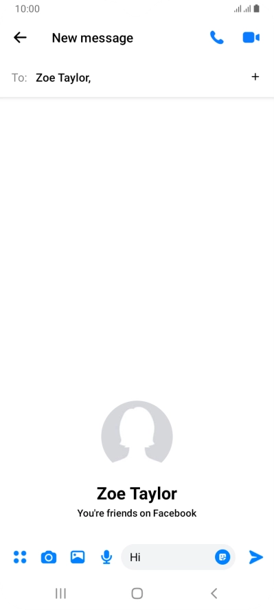 Write the required message and press the send icon.