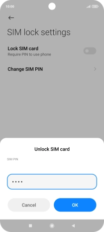 Key in your PIN and press OK.