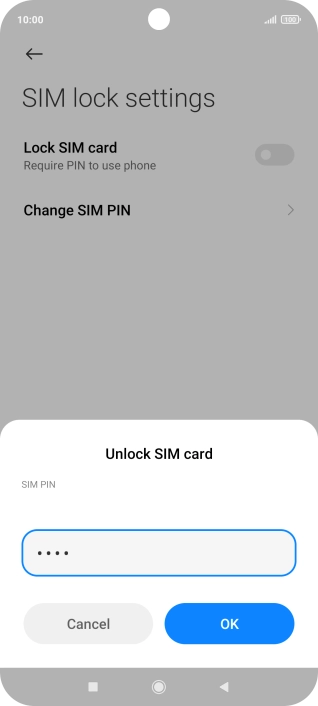 Key in your PIN and press OK.