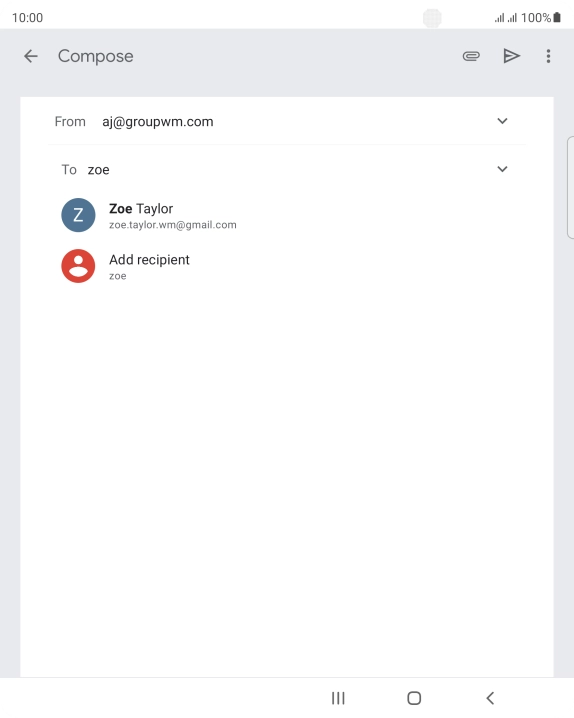 Press the required contact.