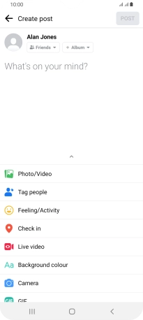 Press the text input field and key in the required text.
