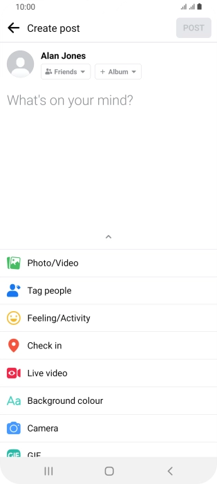 Press the text input field and key in the required text.