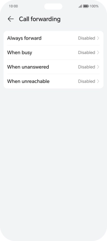 Press the required divert type.
