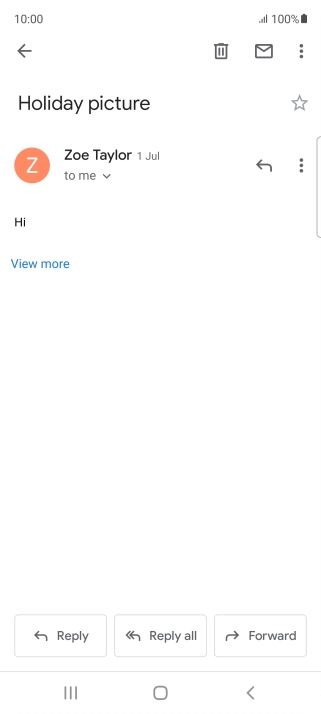If an application is open on your phone, such as a Mail, you can also use the functions available here, e.g.: Reply to this email.