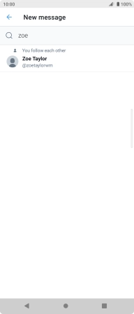 Key in the first letters of the recipient's name and press the required contact.