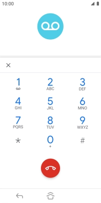 Press the end call icon.