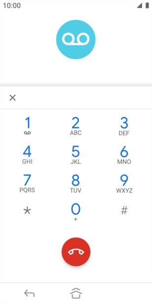 Press the end call icon.